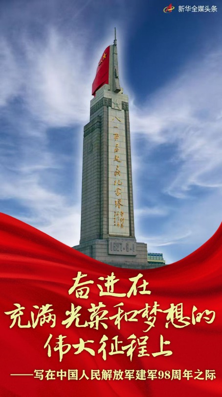 线上配资官网 奋进在充满光荣和梦想的伟大征程上——写在中国人民解放军建军98周年之际